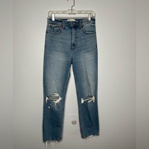 Abercrombie & Fitch The Ankle Straight Ultra High Rise Jeans Size 28 6R
